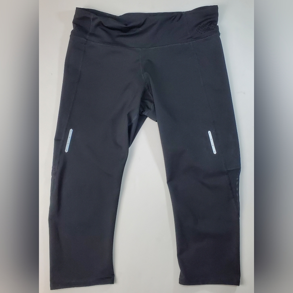 C9 by Champion Women's Black Cropped Workout Pants With Tie Waist